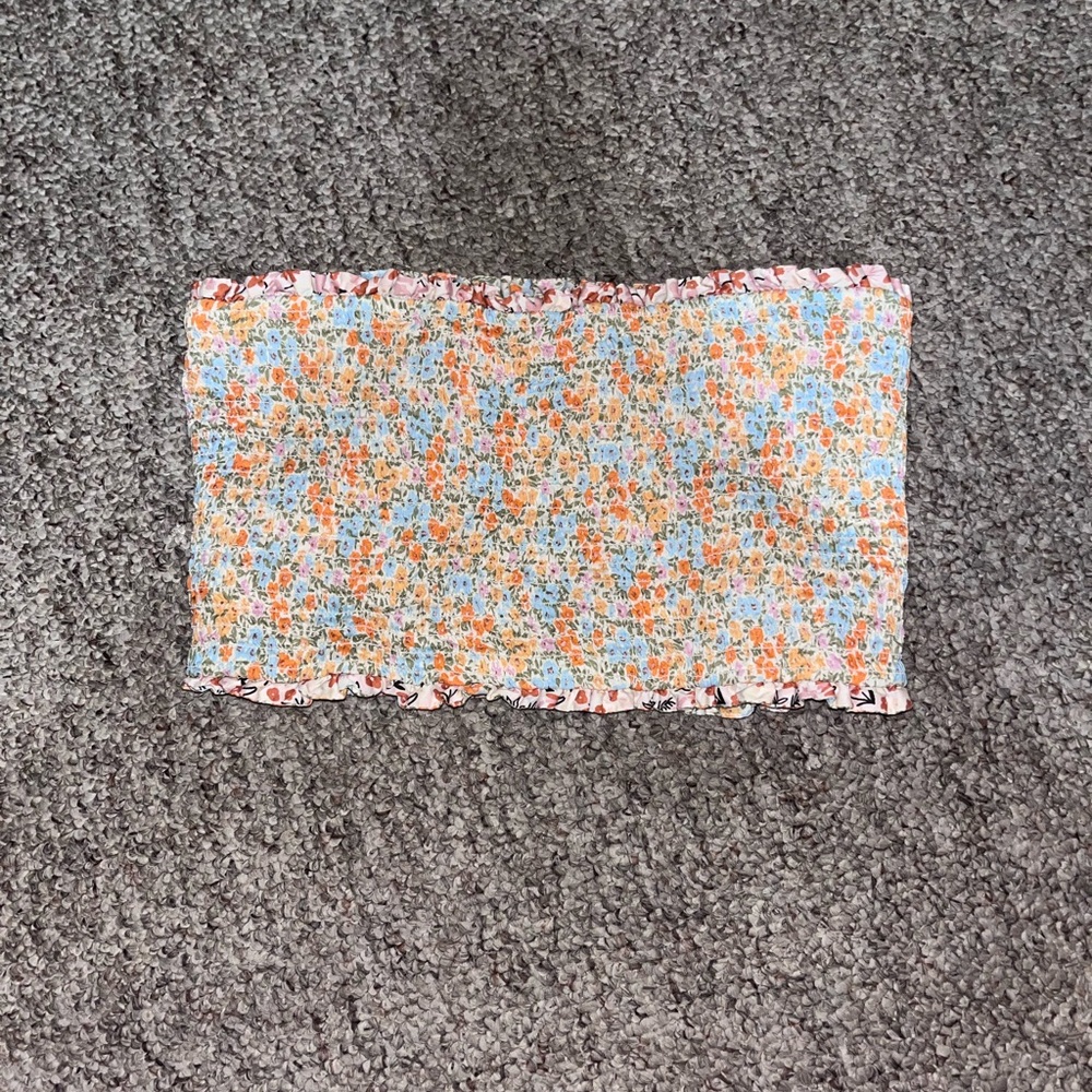 Floral Print Boho Crop Top